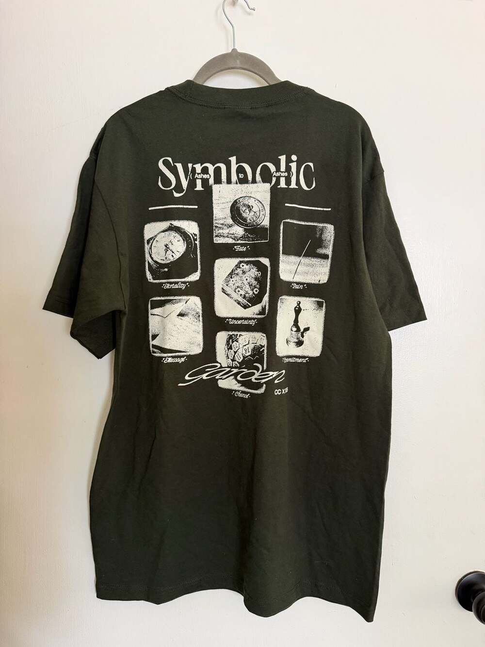 Shaka Wear Ashes to Ashes Symbolic Graphic T-Shirt Green Size L